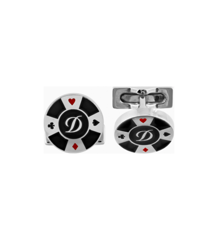РЪКАВЕЛИ S.T.DUPONT CASINO PALLADIUM& BLACK§RED  LACQUER 5746