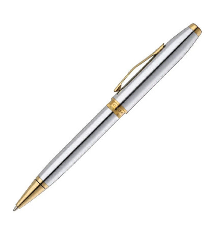 Химикалка Cross Foundry - Polished Chrome with Gold PVD