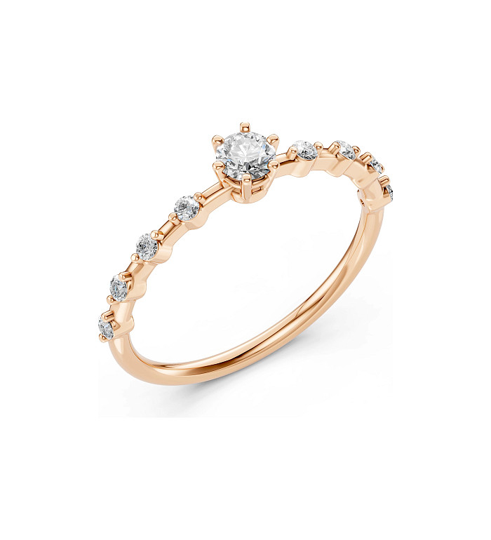 Cara пръстен с диаманти 0.20+0.16 ct – ЗЛАТНО БИЖУ 14К K101-10144R(3.7)/14K
