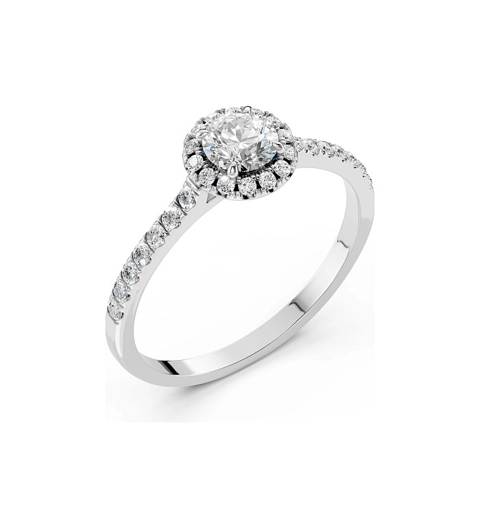 Cara пръстен с диаманти 0.50+0.29 ct GIA сертификат – ЗЛАТНО БИЖУ 14К K101-10095W(5.1)/14K