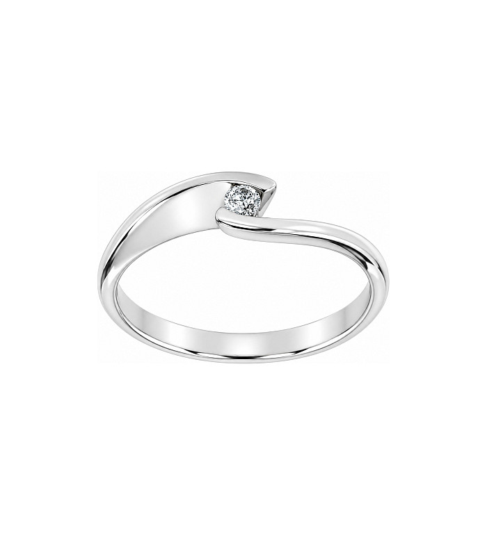 Cara Diamanti gold ring with diamond AA0441W/0.05ctsSI/H