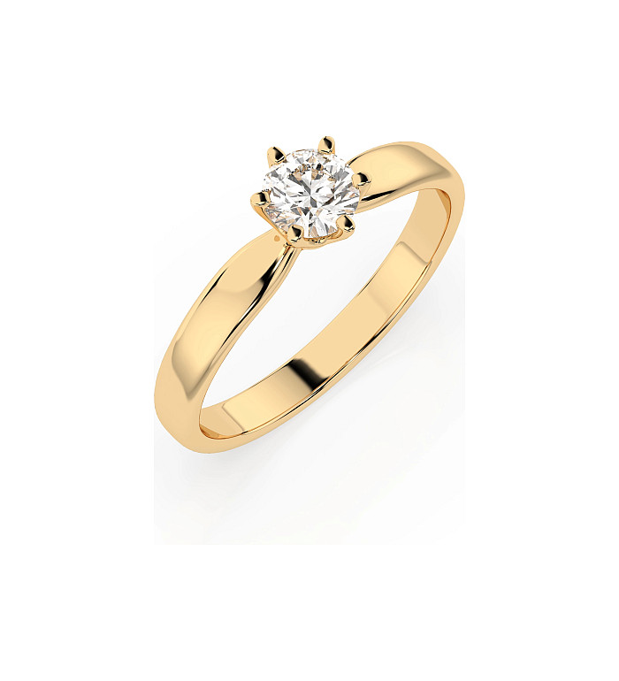 Cara пръстен с диамант 0.30 ct GIA сертификат – ЗЛАТНО БИЖУ 14К K101-10040Y(4.2)/14K