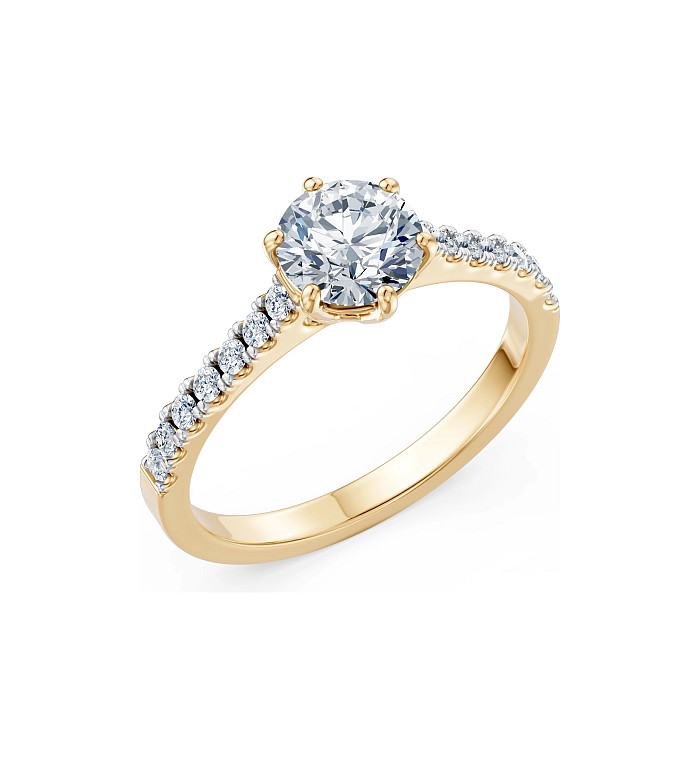 Cara пръстен с диаманти 1.00+0.25 ct – ЗЛАТНО БИЖУ 14К K101-10093Y(6.5)/14K