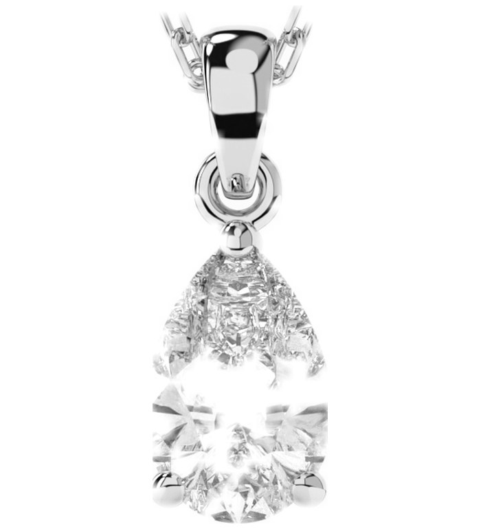CARA  Златно колие с диамант 0,30 ct GIA сертификат K104-10067W PAR